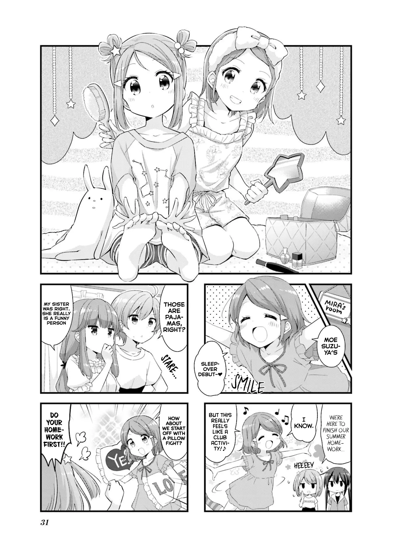 Koisuru Asteroid - Vol.4 Chapter 41: Homework Sleepover