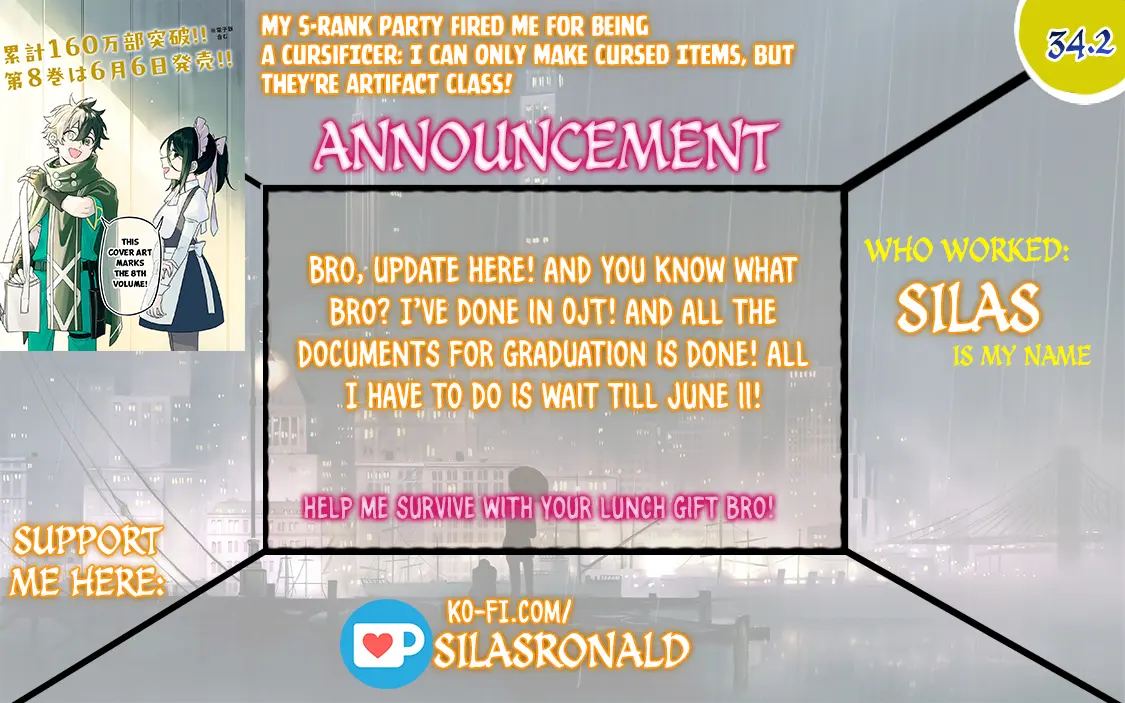 My S-Rank Party Fired Me For Being A Cursificer ~ I Can Only Make “Cursed Items”, But They're Artifact Class! - Chapter 34.2
