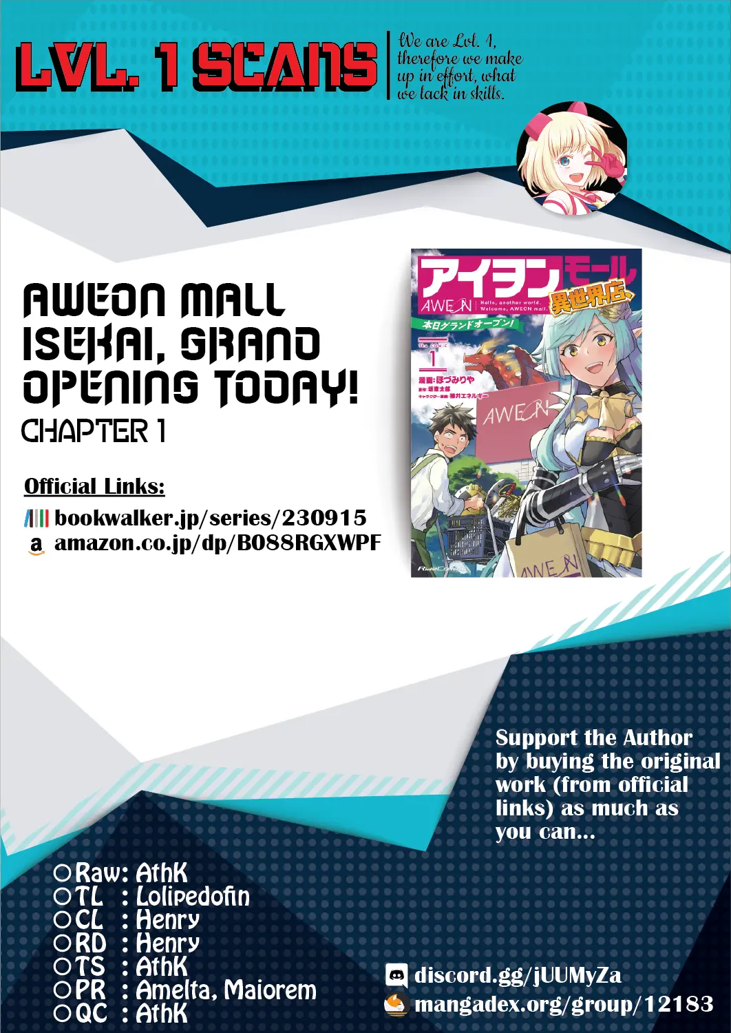 Aweon Mall Isekai, Grand Opening Today! The Comic - Chapter 1: Manager, Aweon Mall Isekai: Taniguchi Naoya