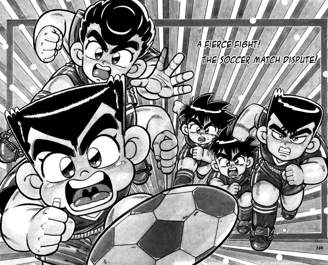 Kunio-Kun - Vol.1 Chapter 9 : A Fierce Fight!  The Soccer Match Dispute!