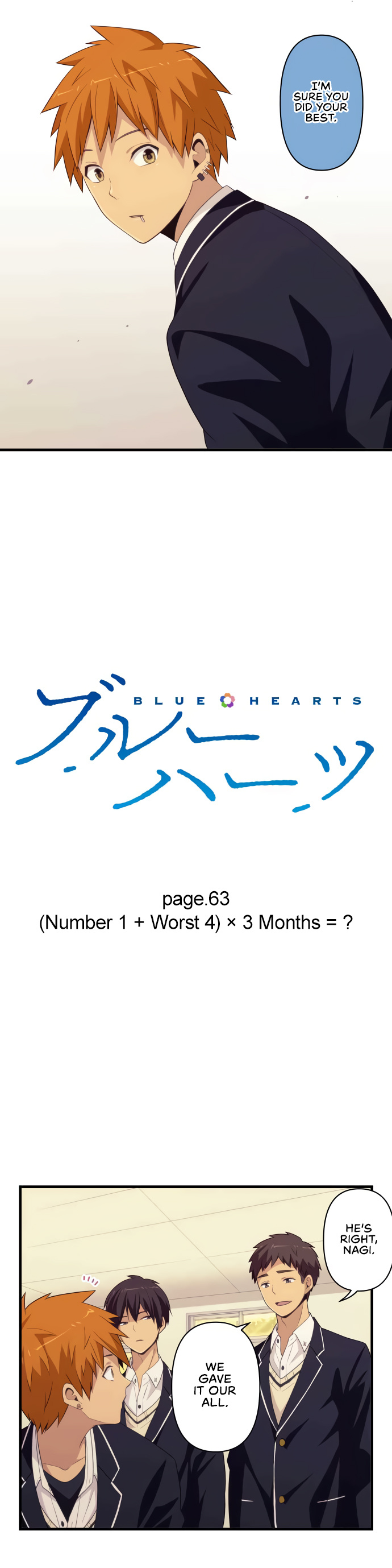 Blue Hearts - Chapter 63: (Number 1 + Worst 4) × 3 Months = ?