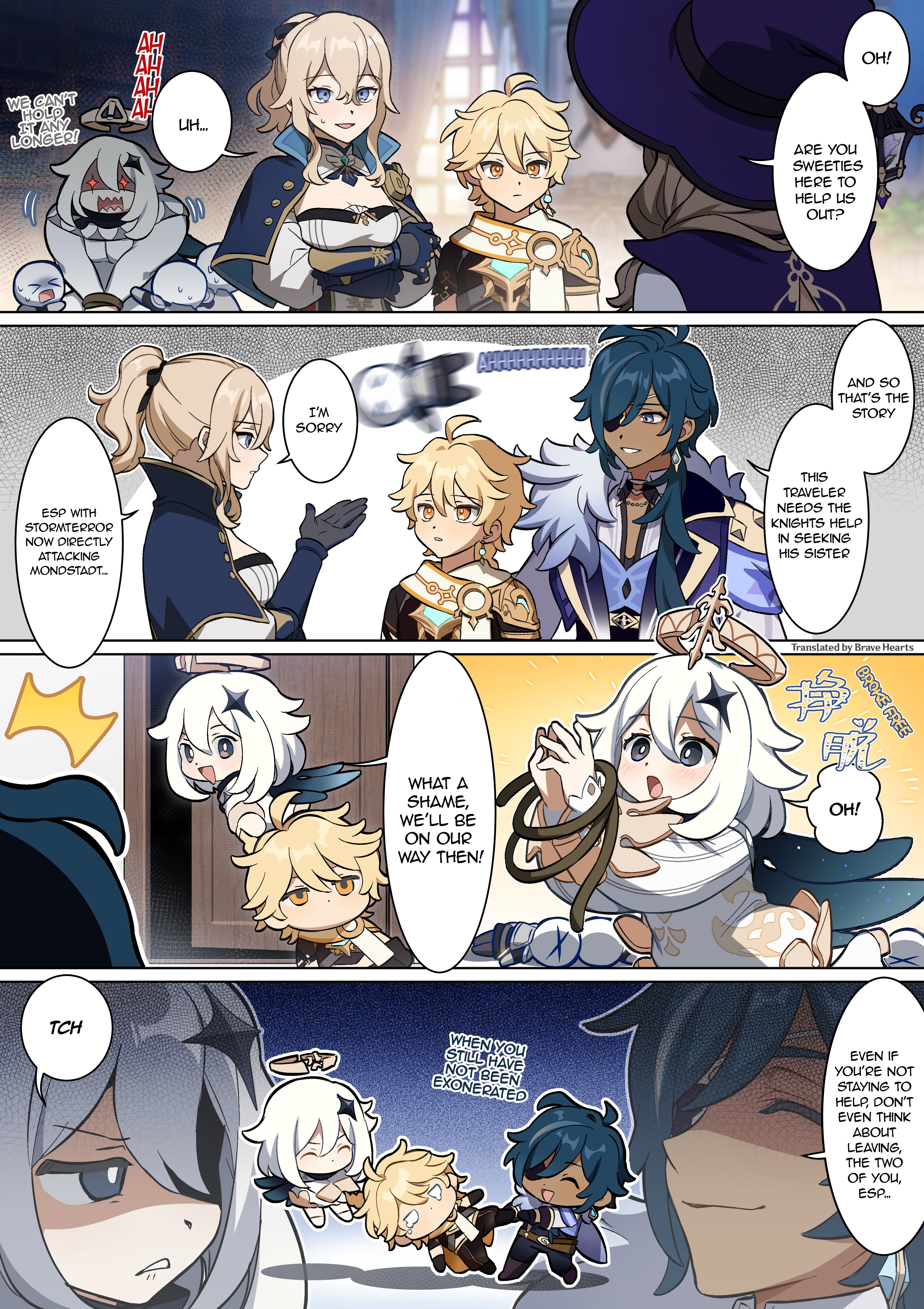 Genshin Impact 4-Koma - Chapter 11: Knights Of Favonius