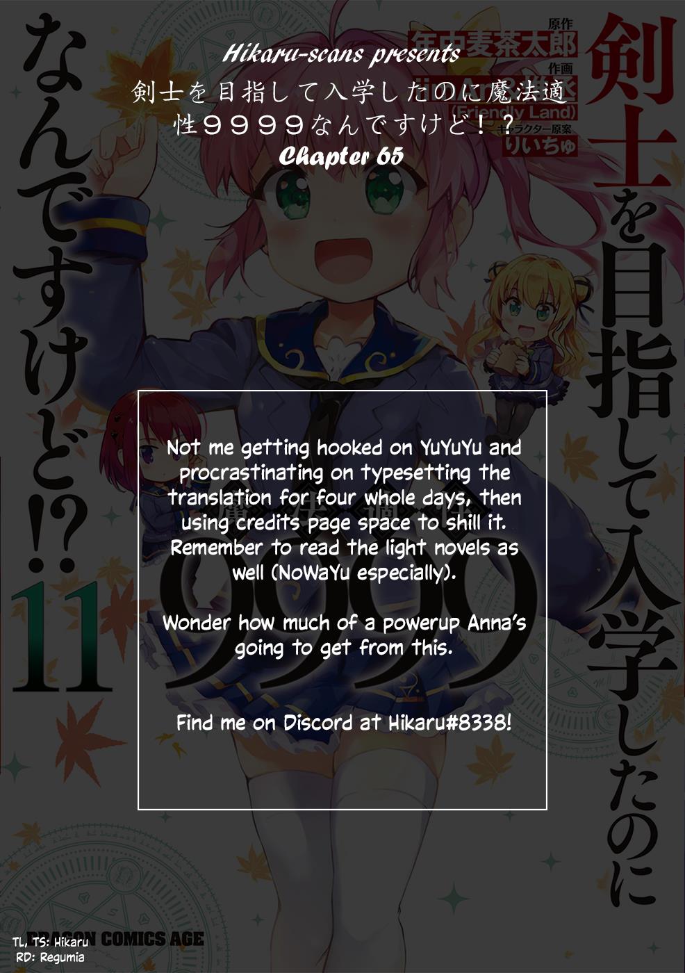 Kenshi O Mezashite Nyugaku Shitanoni Maho Tekisei 9999 Nandesukedo!? - Chapter 65: Anna-San's Passion!