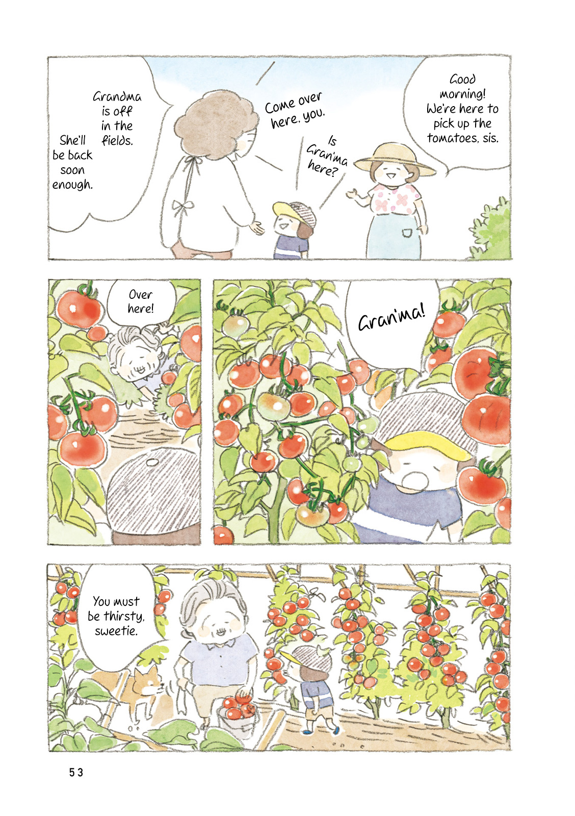 Little Ken And A Cat. Sometimes A Duck - Vol.1 Chapter 6: Gran Ma S Tomatoes