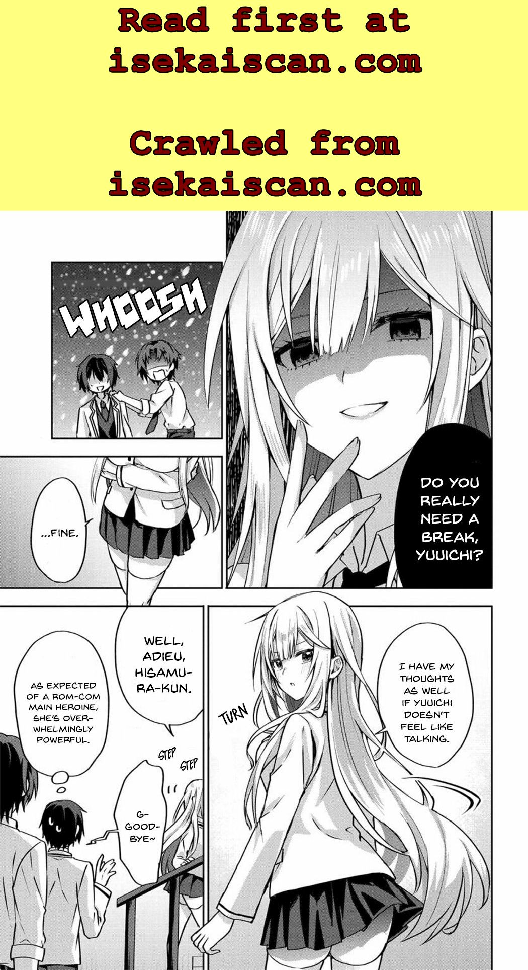 Since I’ve Entered The World Of Romantic Comedy Manga, I’ll Do My Best To Make The Losing Heroine Happy - Chapter 3.1