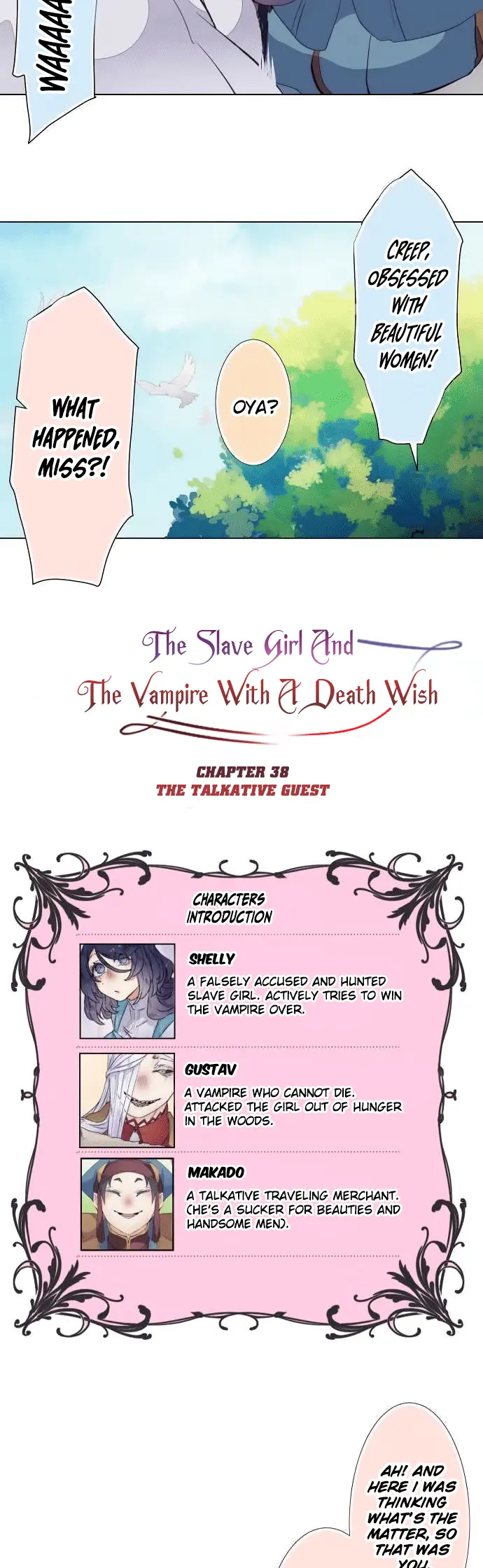 The Slave Girl And The Vampire With A Death Wish - Chapter 38: The Talkative Guest