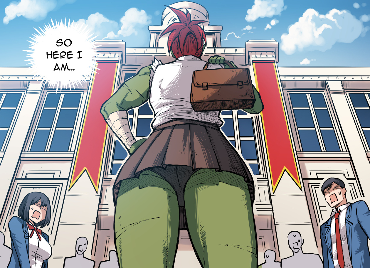 Orc Girl Goes To High School - Chapter 1: Orc Girl Goes To High School