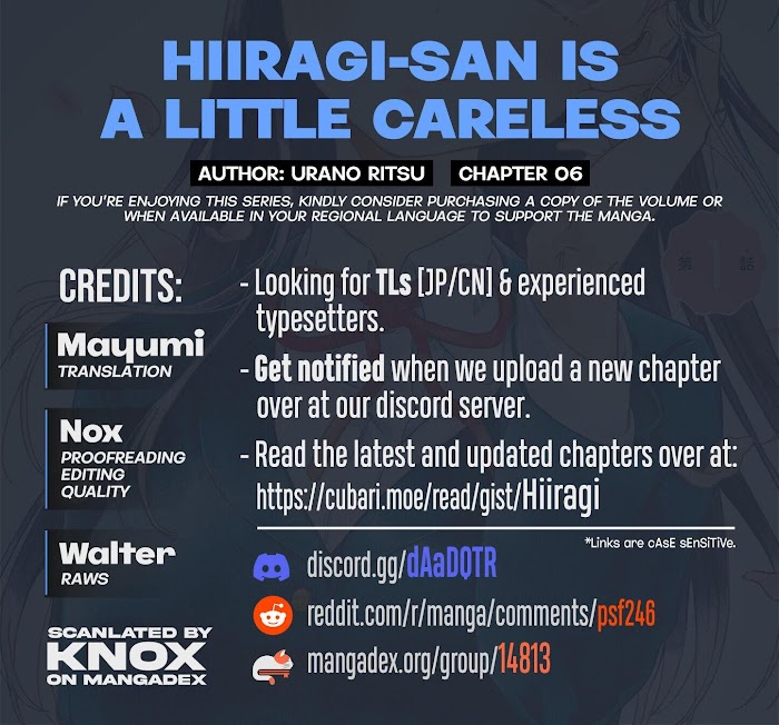 Hiiragi-San Is A Little Careless - Chapter 6