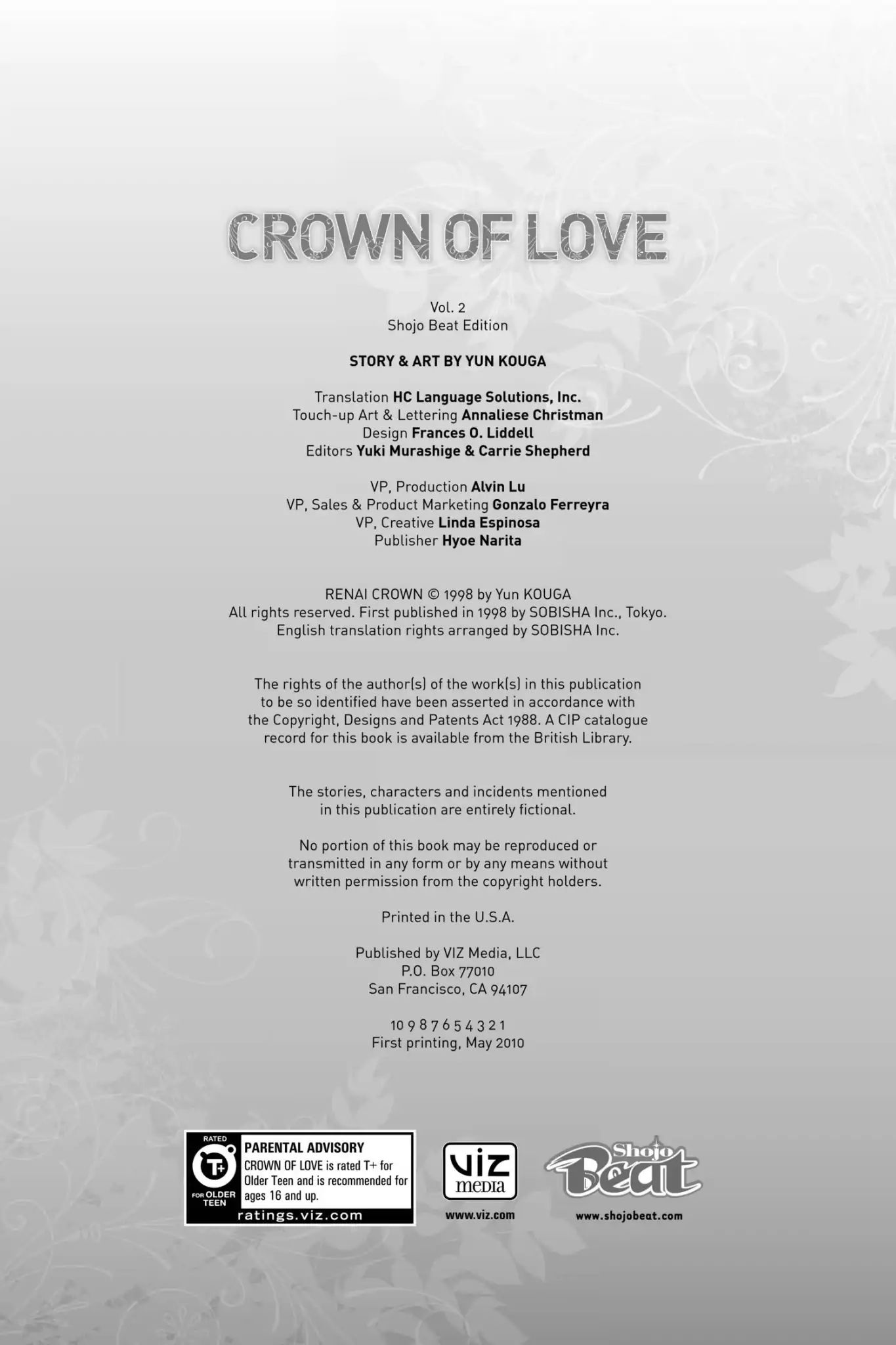 Crown Of Love - Vol.2 Afterword