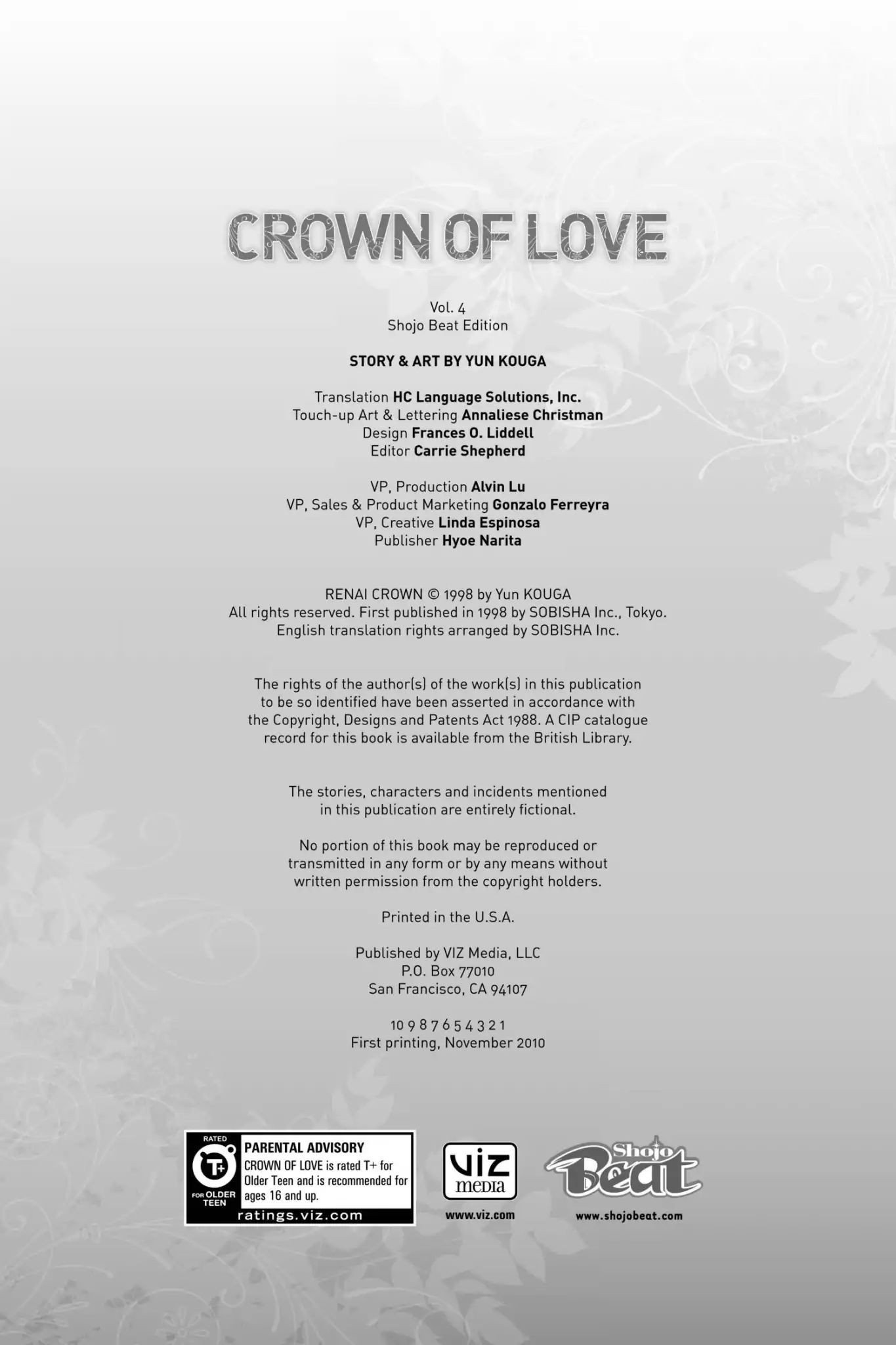 Crown Of Love - Vol.4 Afterword