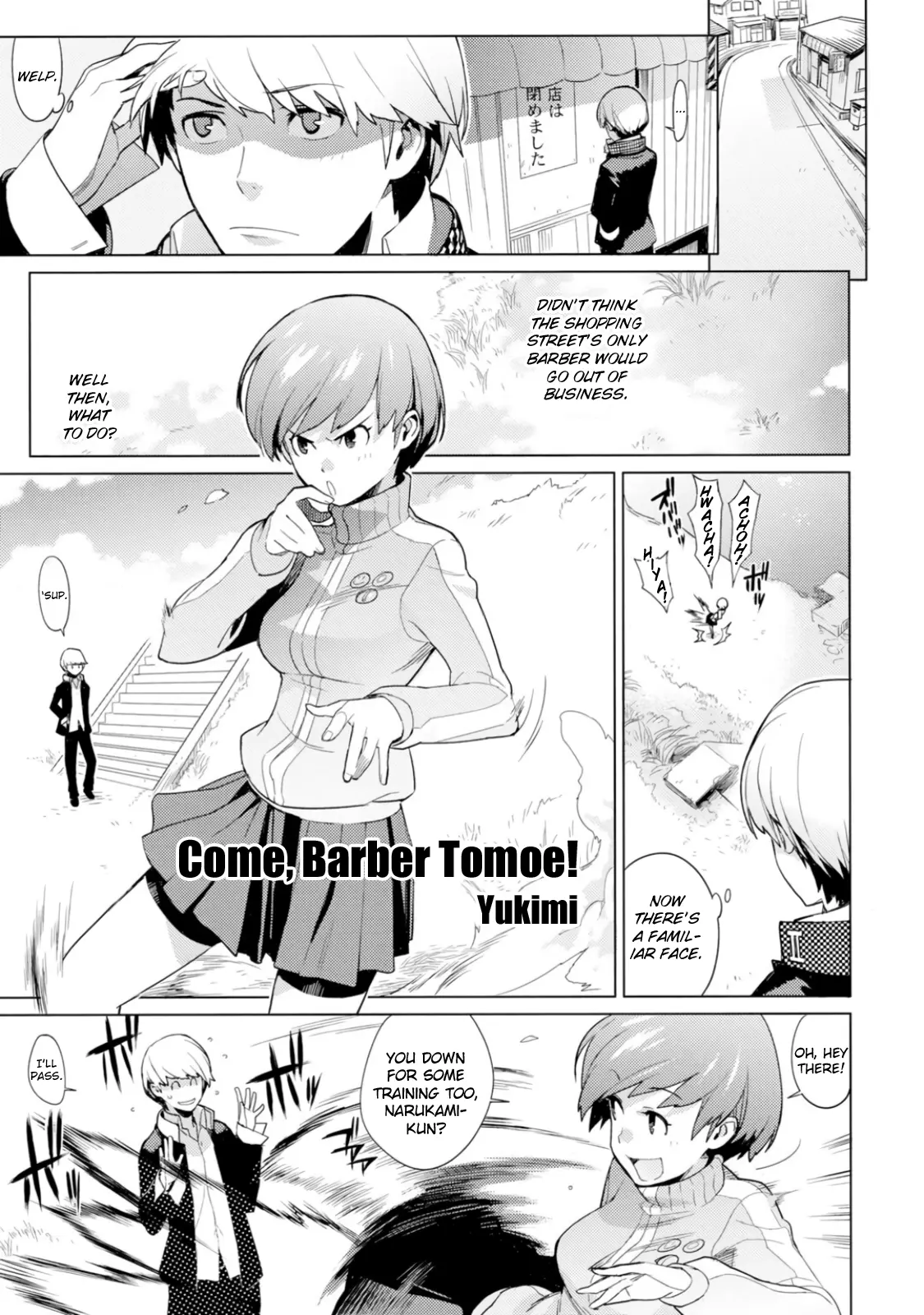 Persona 4 Dengeki Comic Anthology - Vol.1 Chapter 2: Come, Barber Tomoe! (Yukimi)