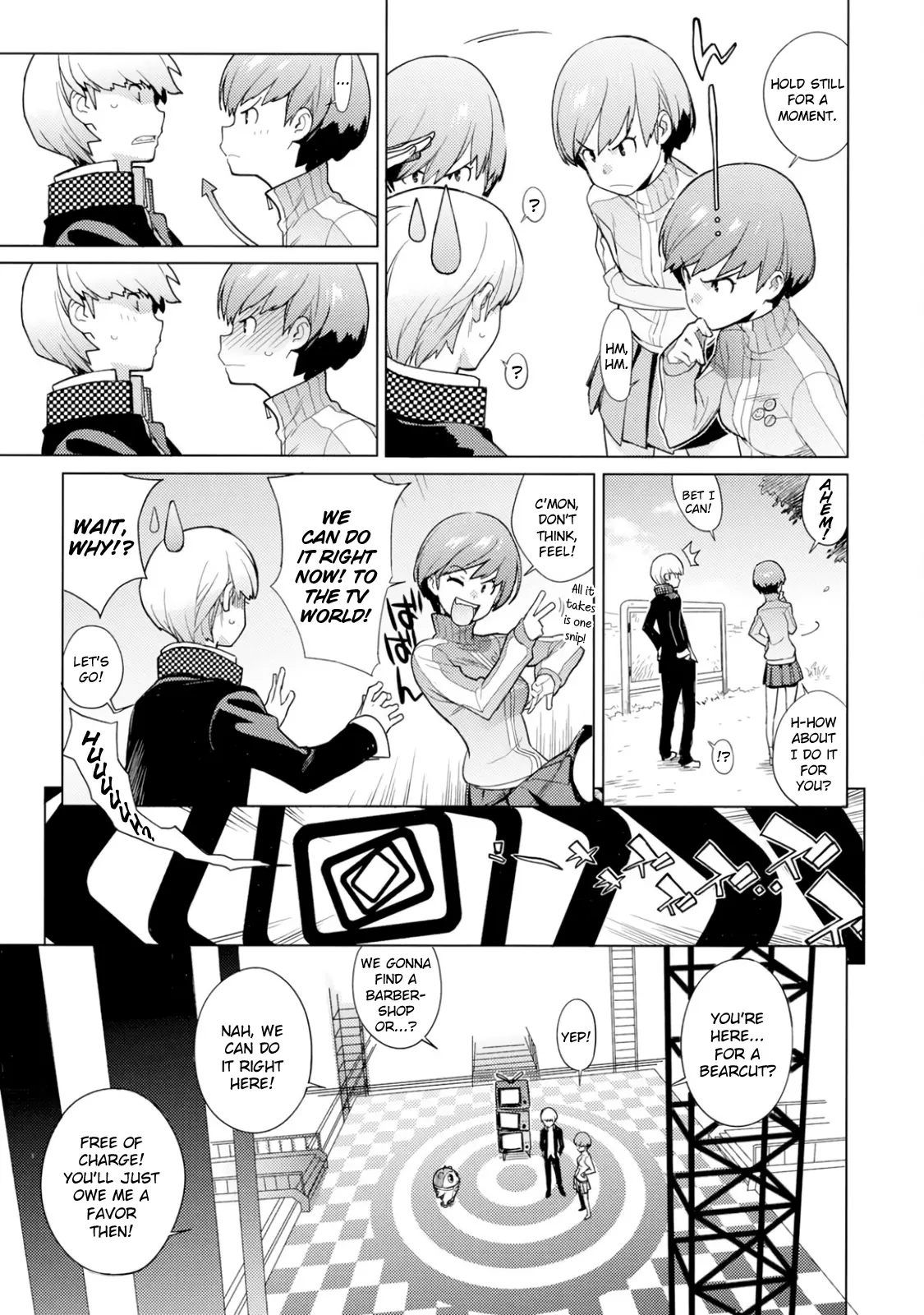 Persona 4 Dengeki Comic Anthology - Vol.1 Chapter 2: Come, Barber Tomoe! (Yukimi)