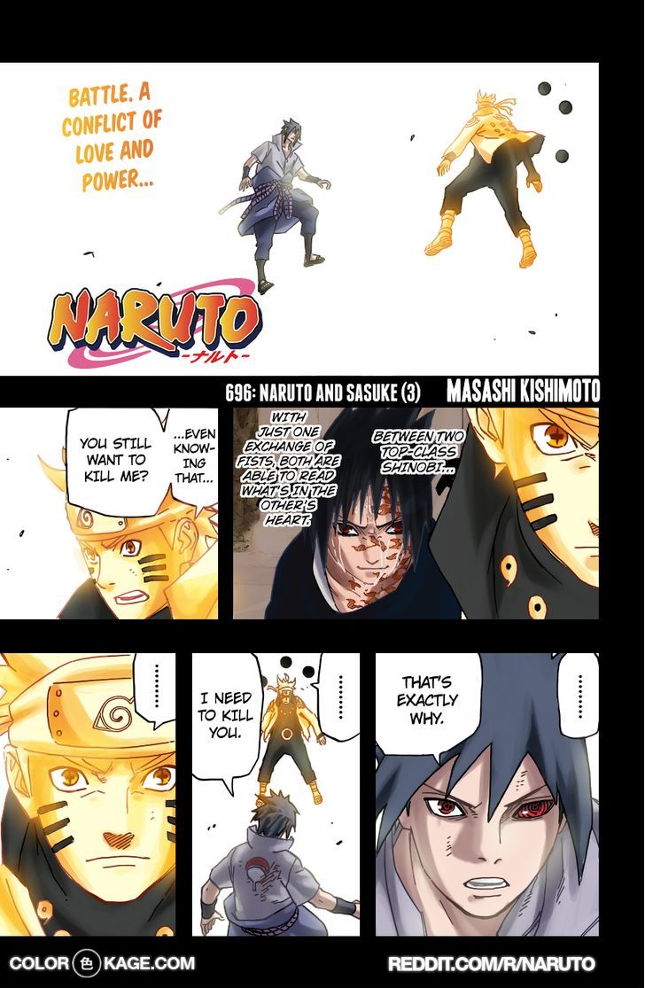 Naruto - Vol.72 Chapter 696.1 : Naruto And Sasuke (3)