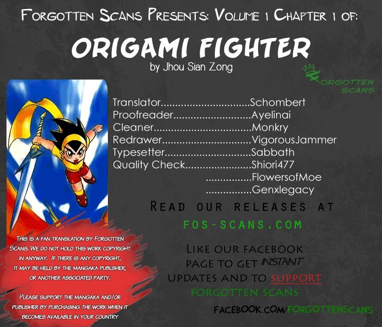 Origami Fighter - Vol.1 Chapter 1 : An Unknown Visitor