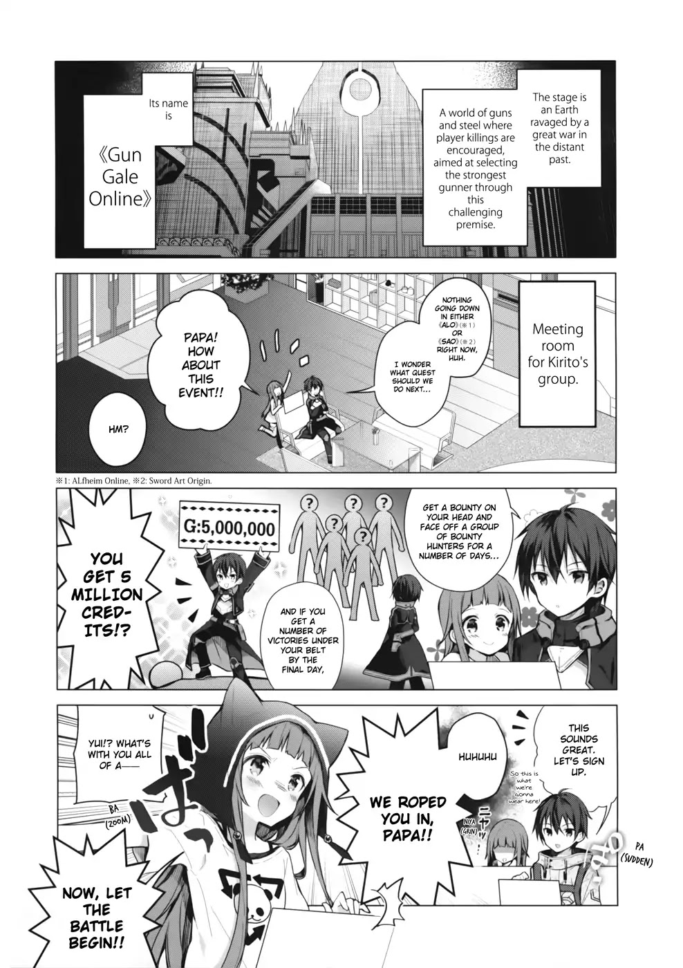 Sword Art Online - Kirito's Gun Gale Wars - Chapter 1: 1St Night