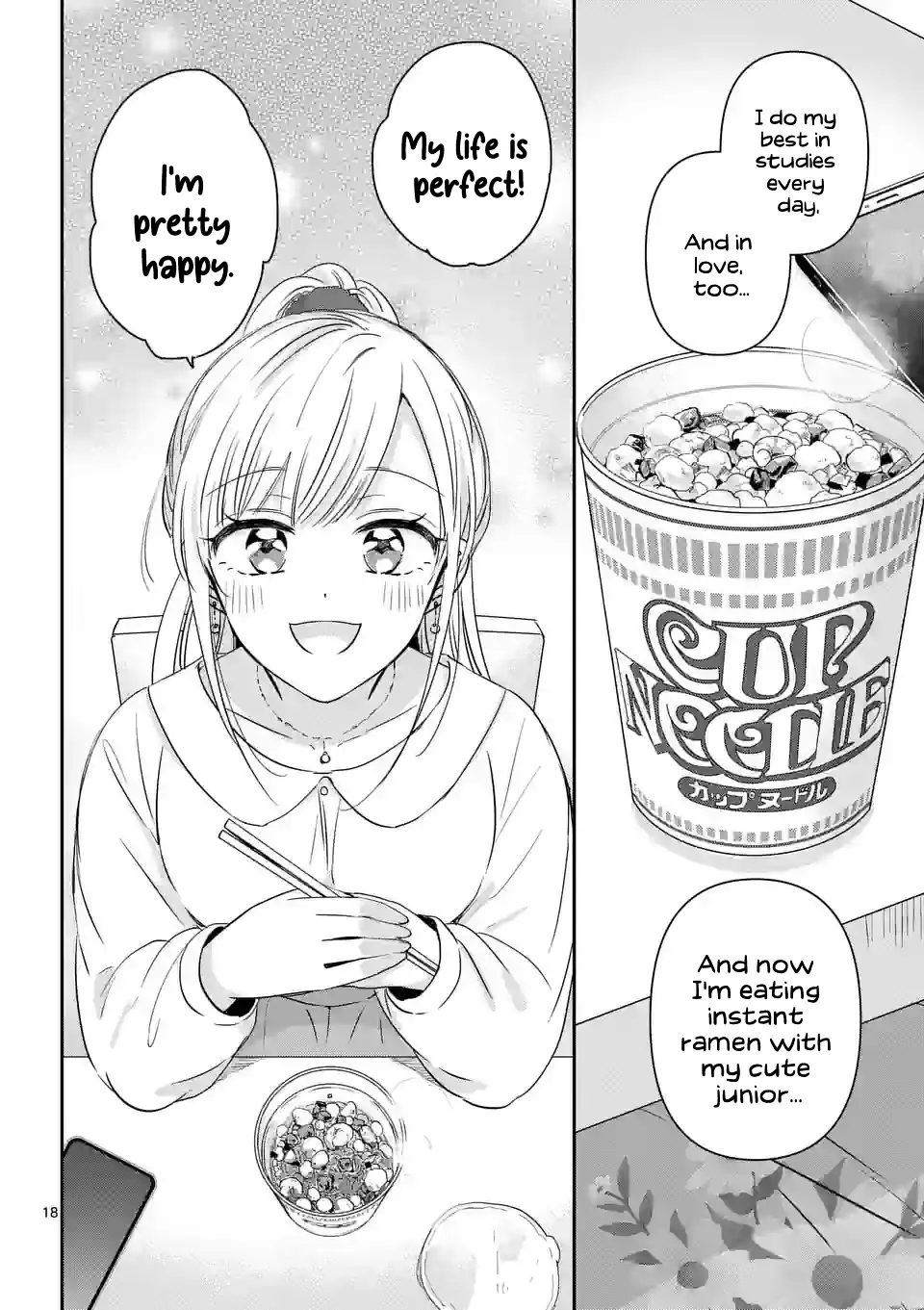 3-Pun Matte Mugi-Senpai - Vol.1 Chapter 1: Love, Research, And Cup Noodle