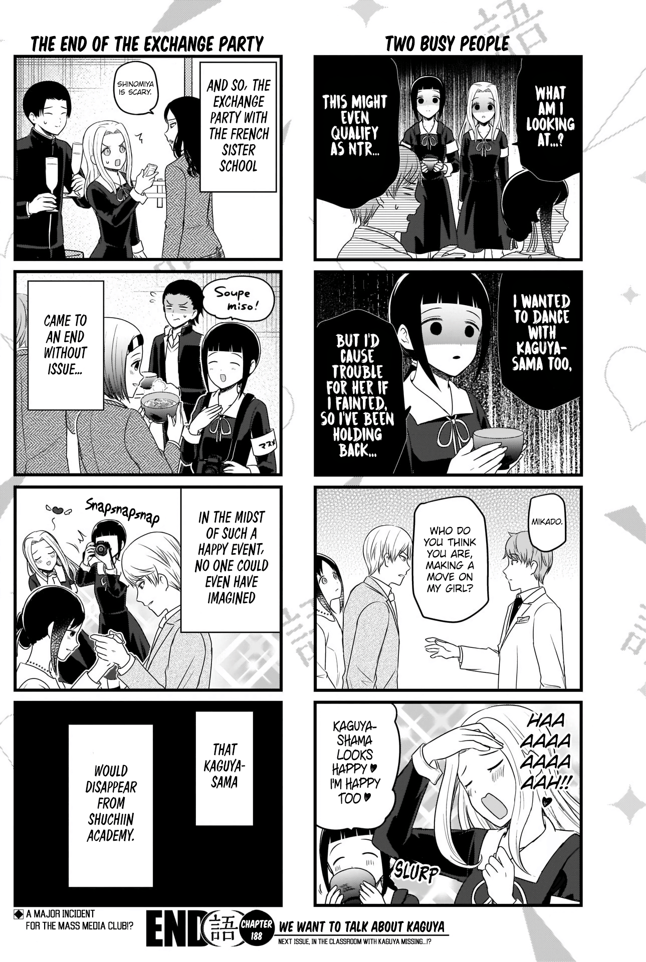 Kaguya-Sama Wo Kataritai - Chapter 188: We Want To Talk At The French Exchange Party