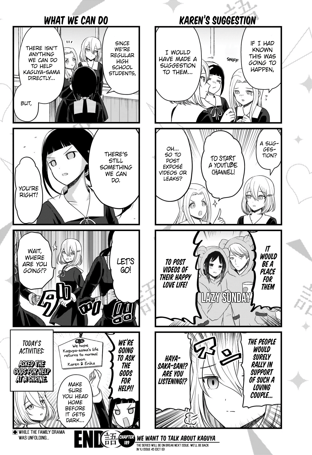 Kaguya-Sama Wo Kataritai - Chapter 189: We Want To Talk About Kaguya-Sama's Absence