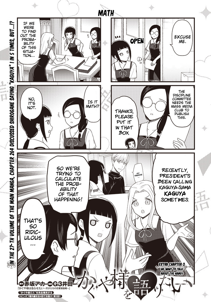 Kaguya-Sama Wo Kataritai - Chapter 194.2: We Want To Talk About The Names