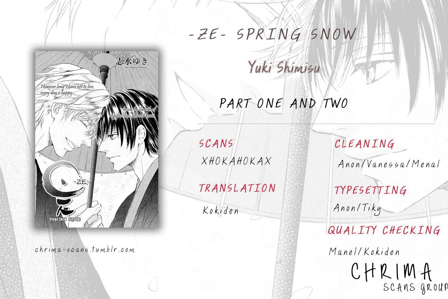 Ze - Spring Snow - Chapter 1 : Part 1