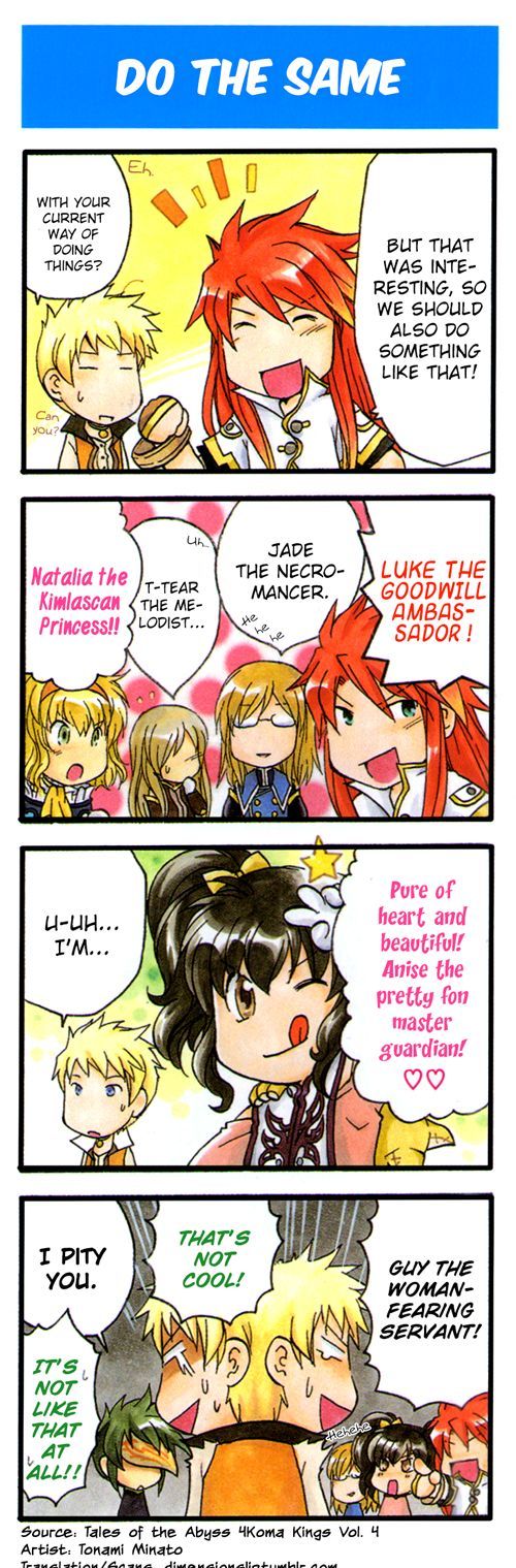 Tales Of The Abyss 4Koma Kings - Chapter 12 : V4 Do The Same