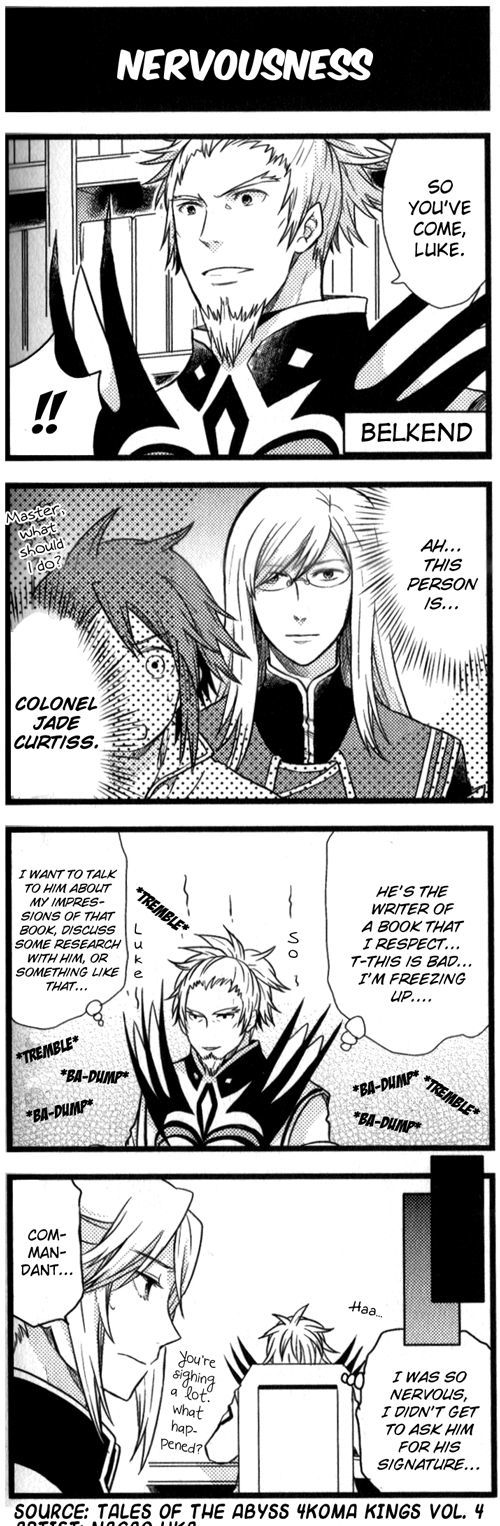 Tales Of The Abyss 4Koma Kings - Chapter 89 : V4 	Nervousness