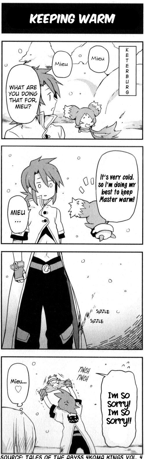 Tales Of The Abyss 4Koma Kings - Chapter 73 : V4 	Keeping Warm