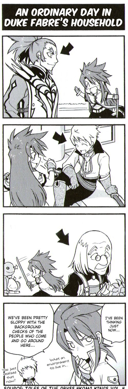 Tales Of The Abyss 4Koma Kings - Chapter 44 : V4 An Ordinary Day In Duke Fabre's Household