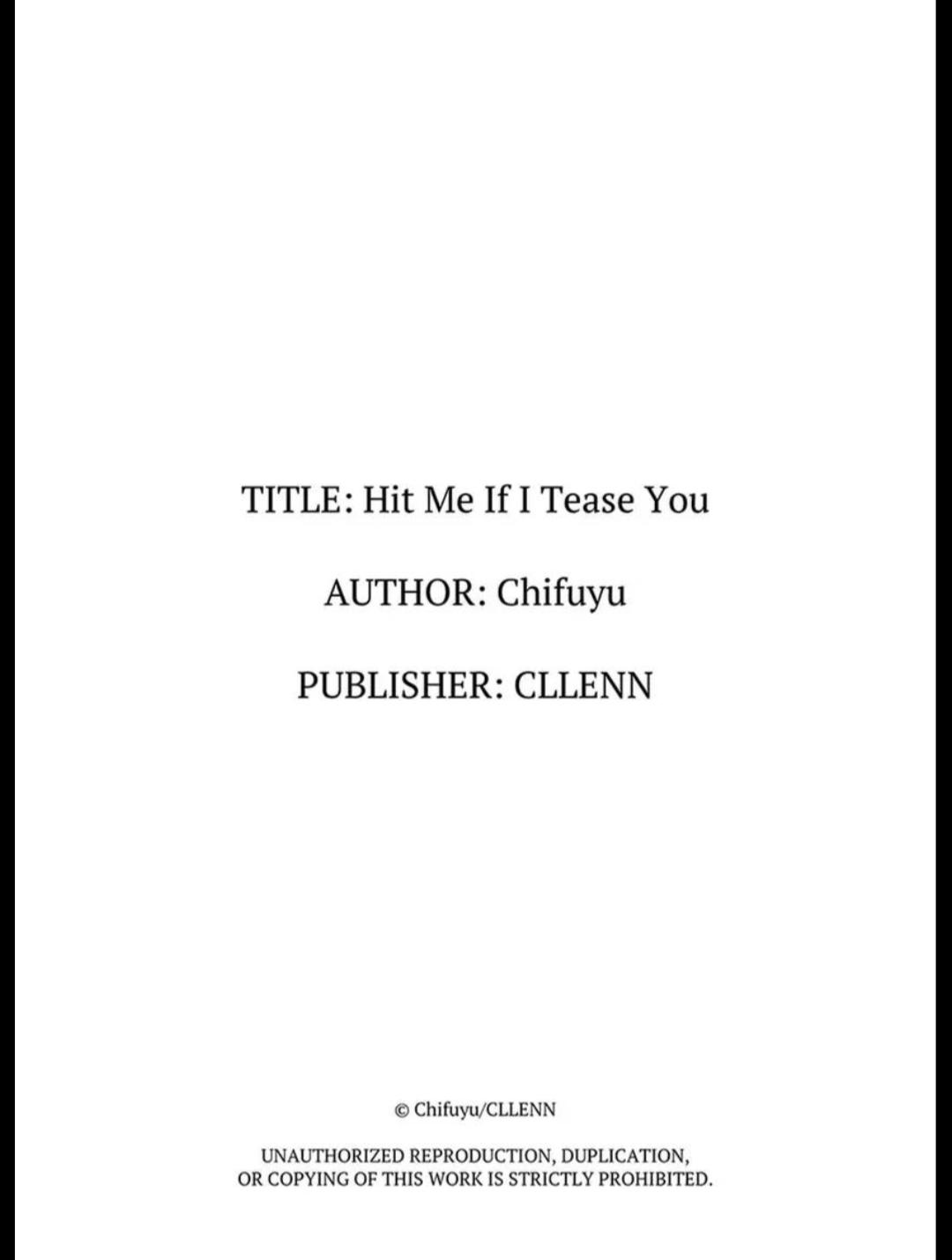 Hit Me If I Tease You - Chapter 2