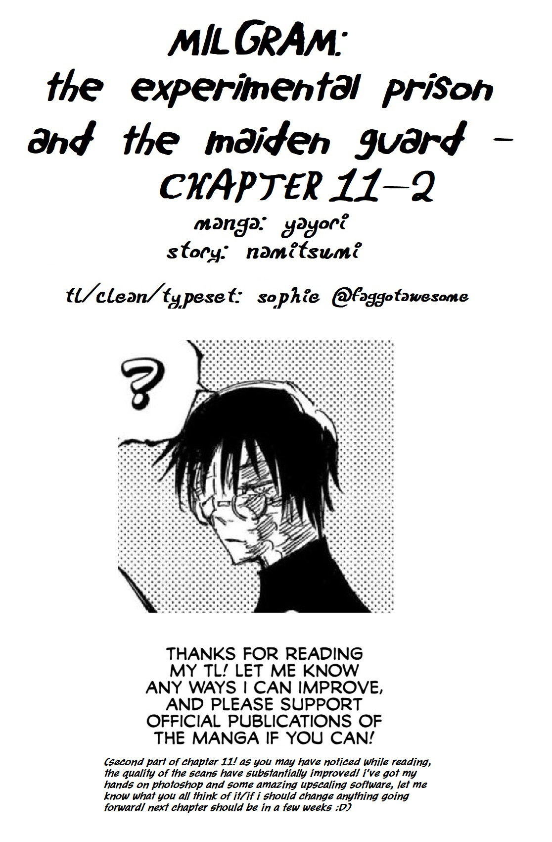 Milgram: Jikken Kangoku To Kanshu No Shoujo - Vol.3 Chapter 11.2: My Name. (2)