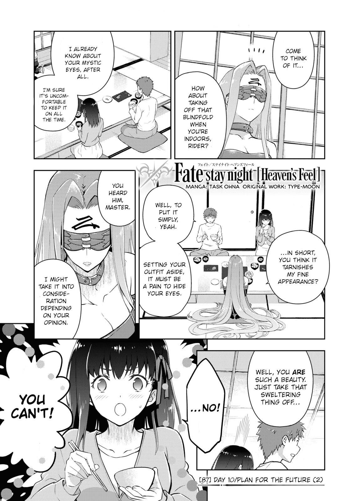 Fate/Stay Night - Heaven's Feel - Chapter 87: Day 10 / Plan For The Future (2)