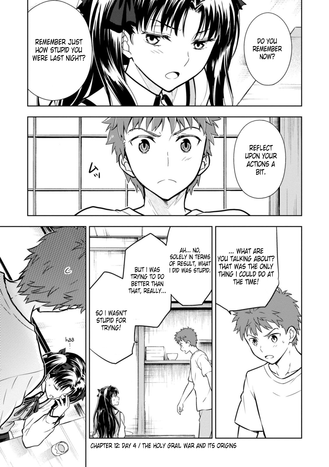 Fate/Stay Night - Heaven's Feel - Vol.0 Chapter 12: Day 4 / The Holy Grail War And Its Origins (1)