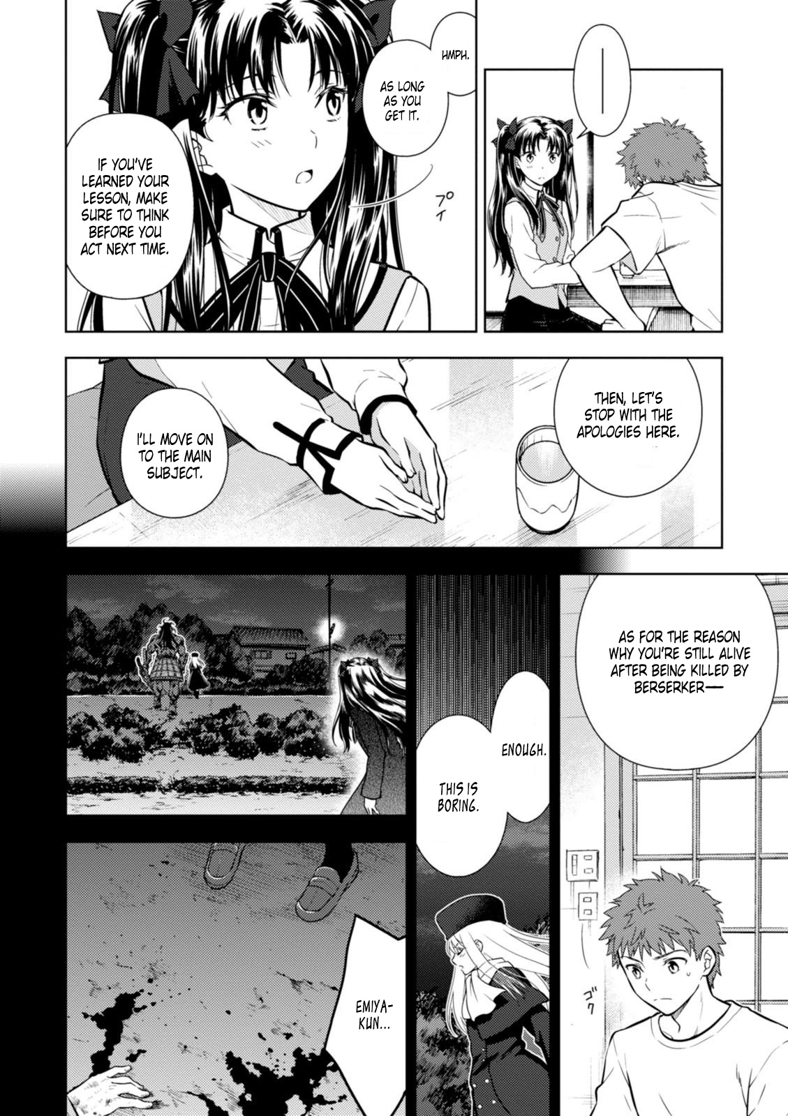 Fate/Stay Night - Heaven's Feel - Vol.0 Chapter 12: Day 4 / The Holy Grail War And Its Origins (1)