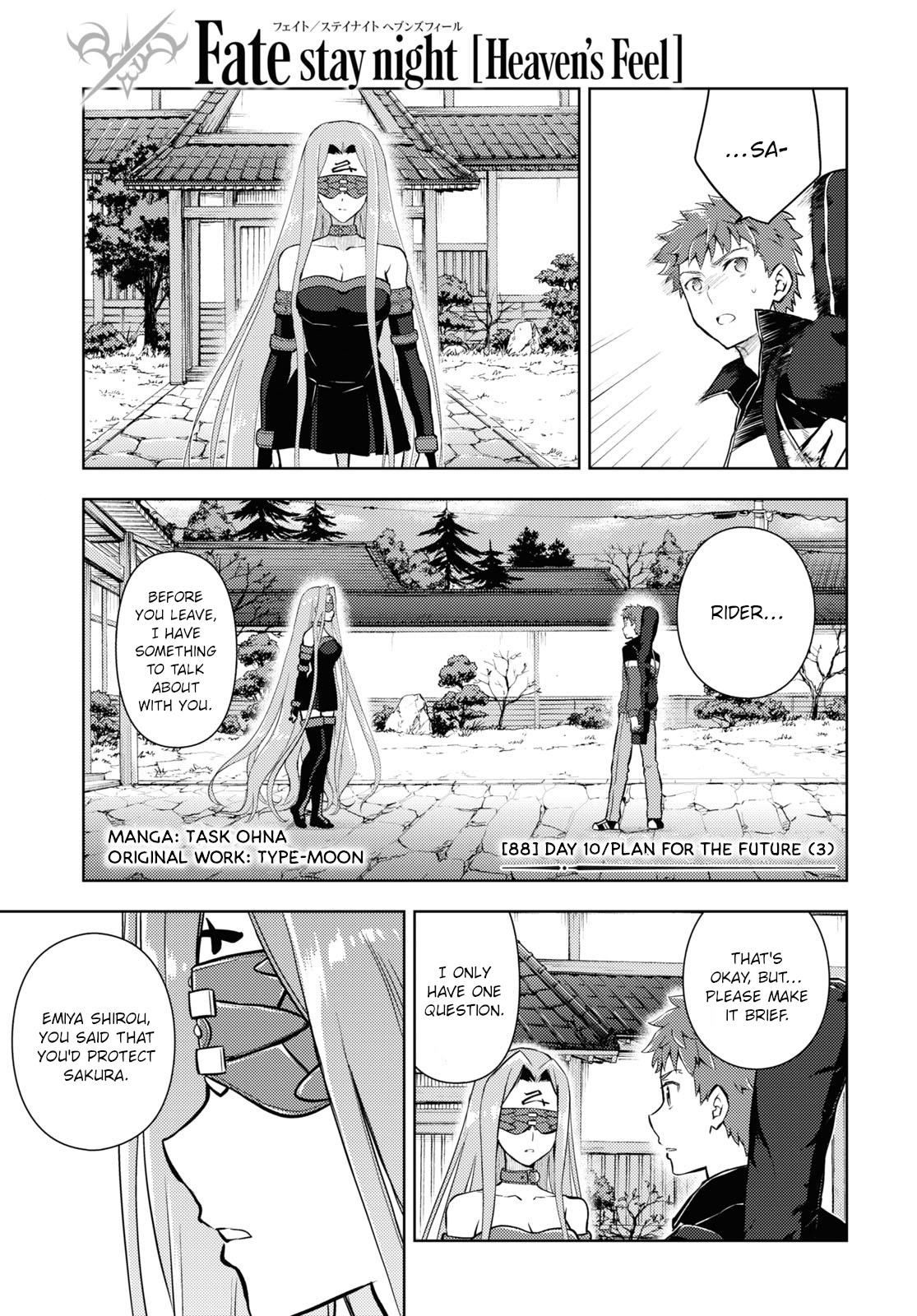 Fate/Stay Night - Heaven's Feel - Chapter 88: Day 10 / Plan For The Future (3)