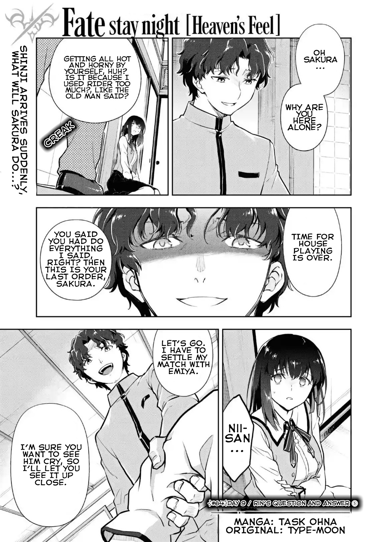 Fate/Stay Night - Heaven's Feel - Chapter 64: Day 9 / Rin's Questions And Answers (5)