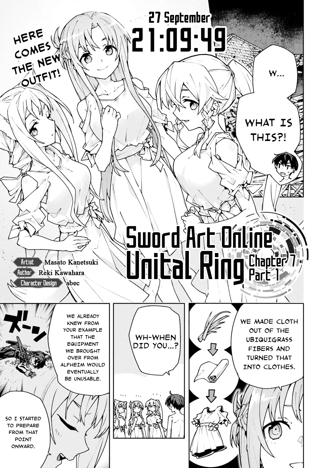 Sword Art Online Unital Ring - Vol.2 Chapter 7.1: Ch. 7 Part 1