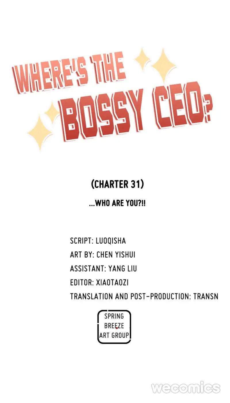 Where's The Bossy Ceo? - Chapter 31: ...Who Are You?!!