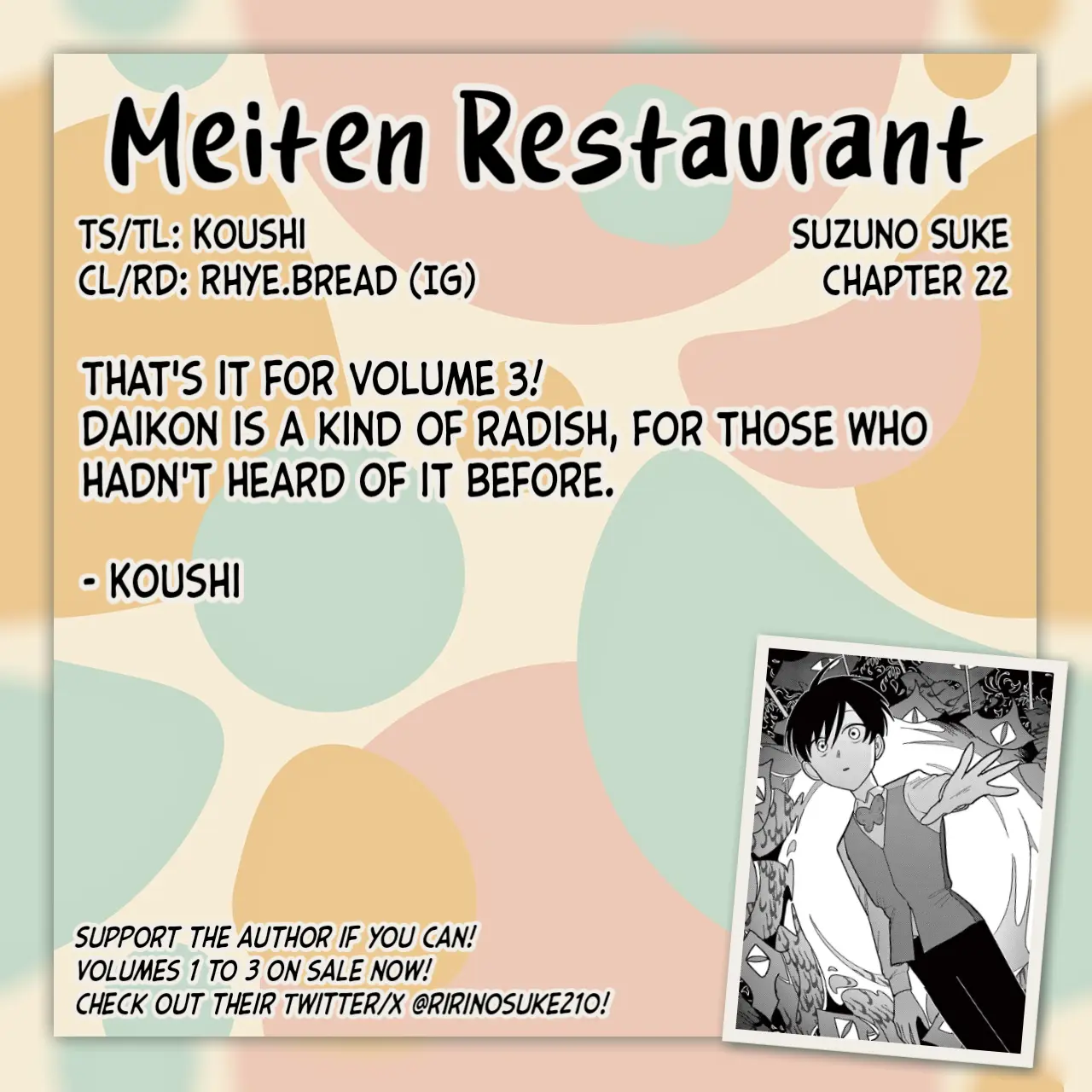 Meiten Restaurant - Vol.3 Chapter 22: Sorry For Finding Out