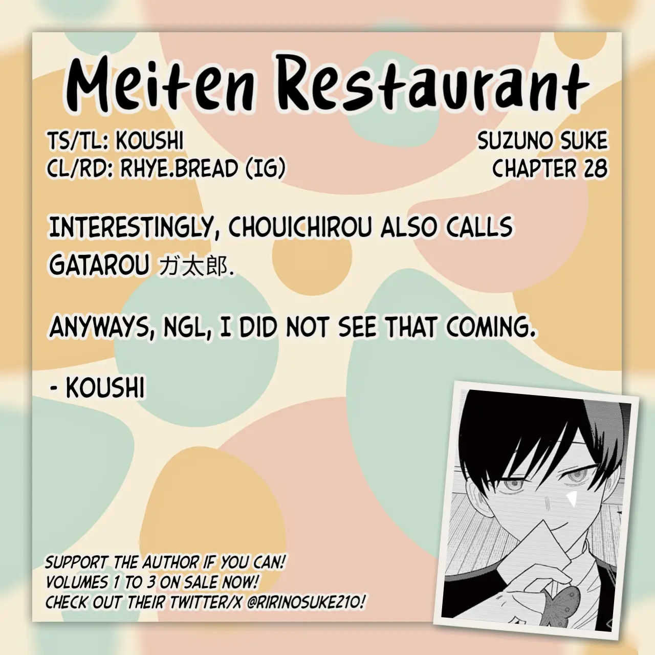 Meiten Restaurant - Vol.4 Chapter 28: Parting From My Rose-Colored Family