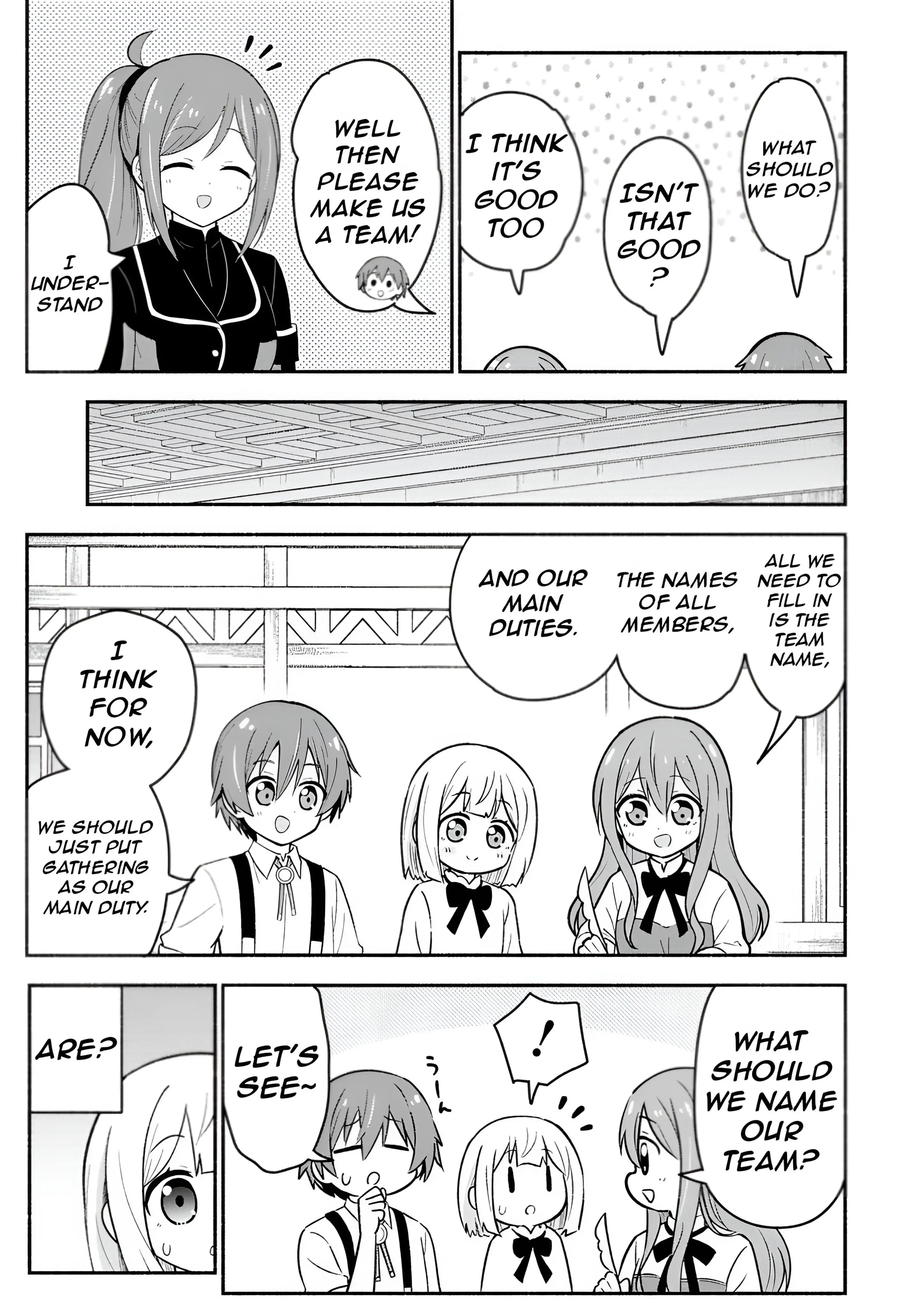 Isekai No Ochibi-Chan Wa Kyou Mo Nanika Wo Tsukuri Dasu - Vol.2 Chapter 6: A Request For A Request And The Formation Of A Team.