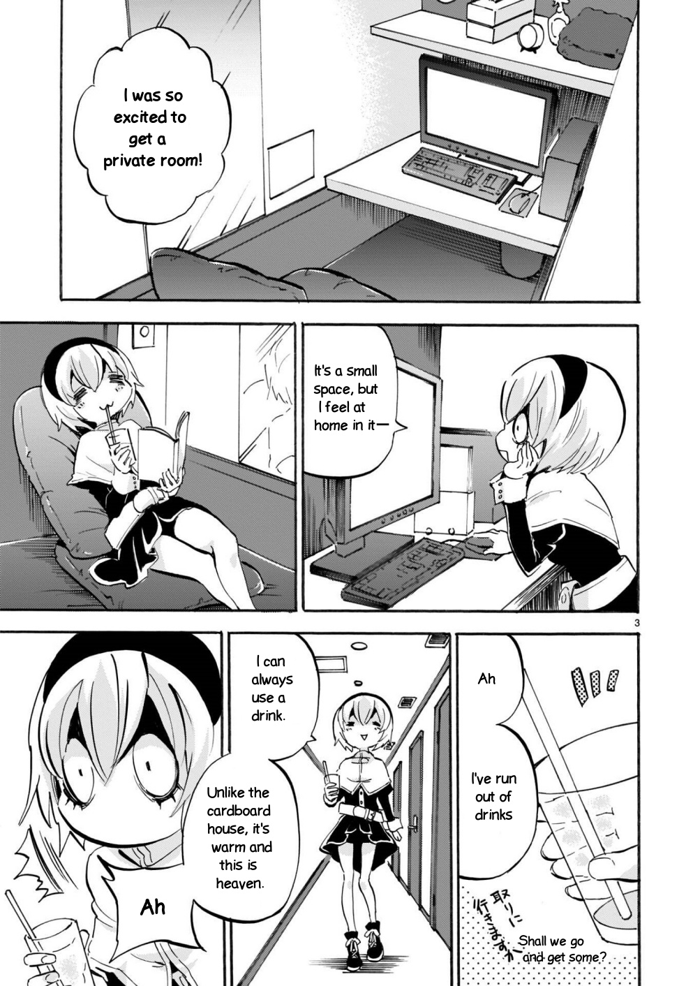 Jashin-Chan Dropkick - Vol.14 Chapter 163: Comfortable Net Cafe Life