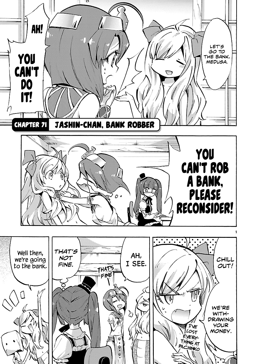 Jashin-Chan Dropkick - Vol.6 Chapter 71: Jashin-Chan, Bank Robber