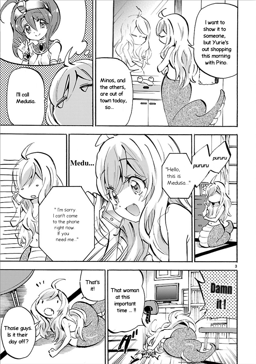 Jashin-Chan Dropkick - Vol.13 Chapter 155: White And Long Hair