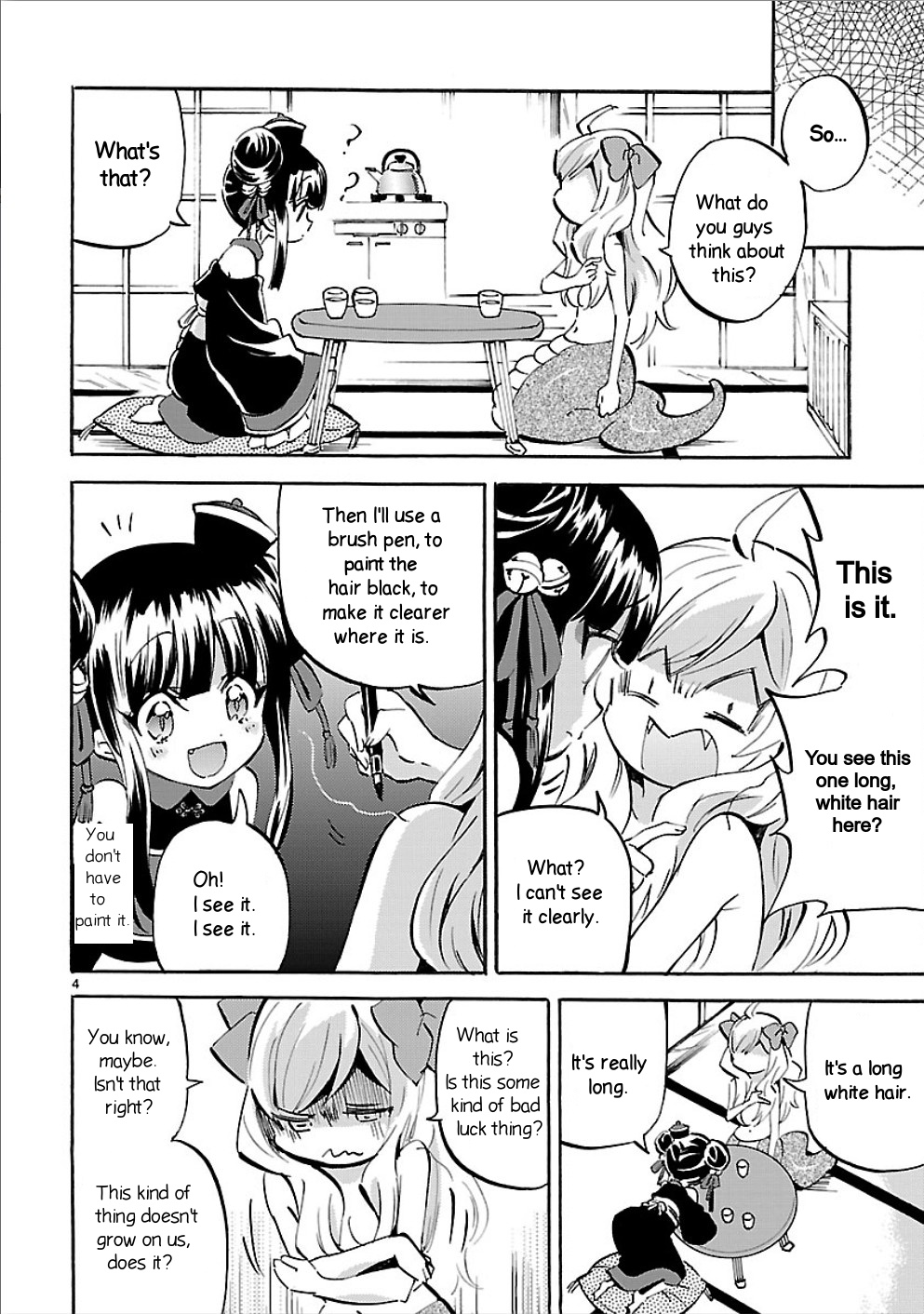 Jashin-Chan Dropkick - Vol.13 Chapter 155: White And Long Hair