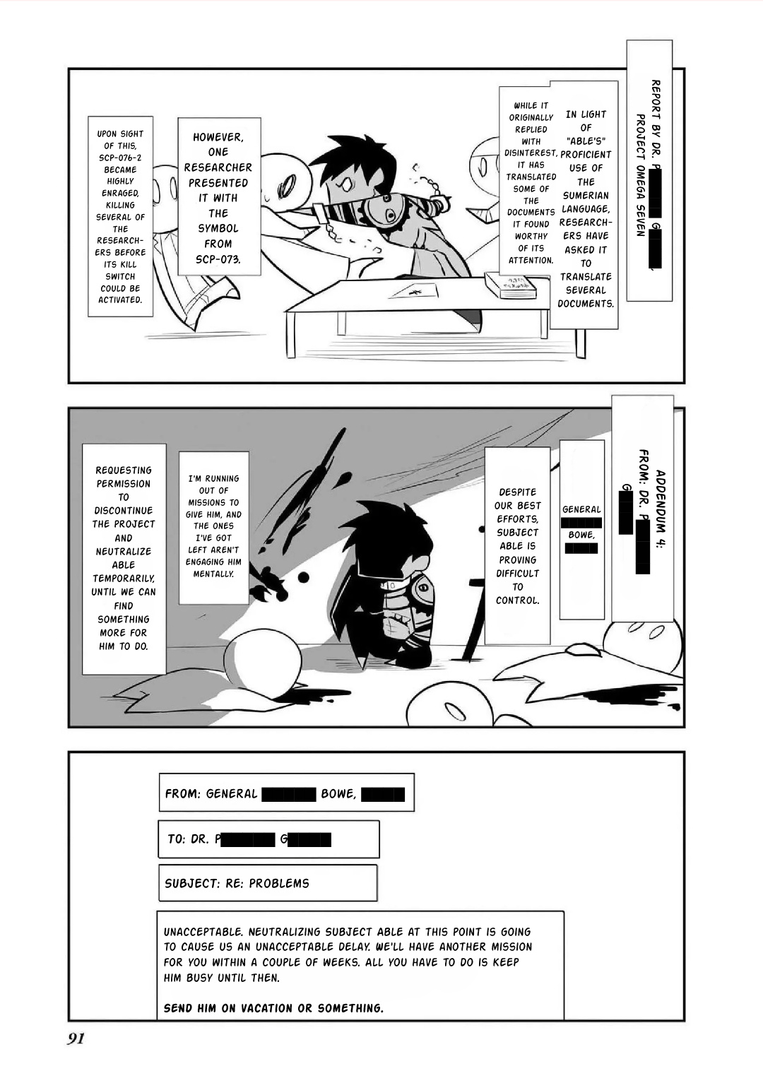 Scp Comic Anthology - Kai - Vol.1 Chapter 7: Scp-076 - Mtf Omega-7 Incident Log (松(A・Typecorp.))