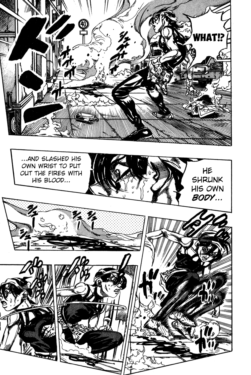 Jojo's Bizarre Adventure Part 5 - Vento Aureo - Vol.5 Chapter 38: Narancia's Aerosmith Part 8