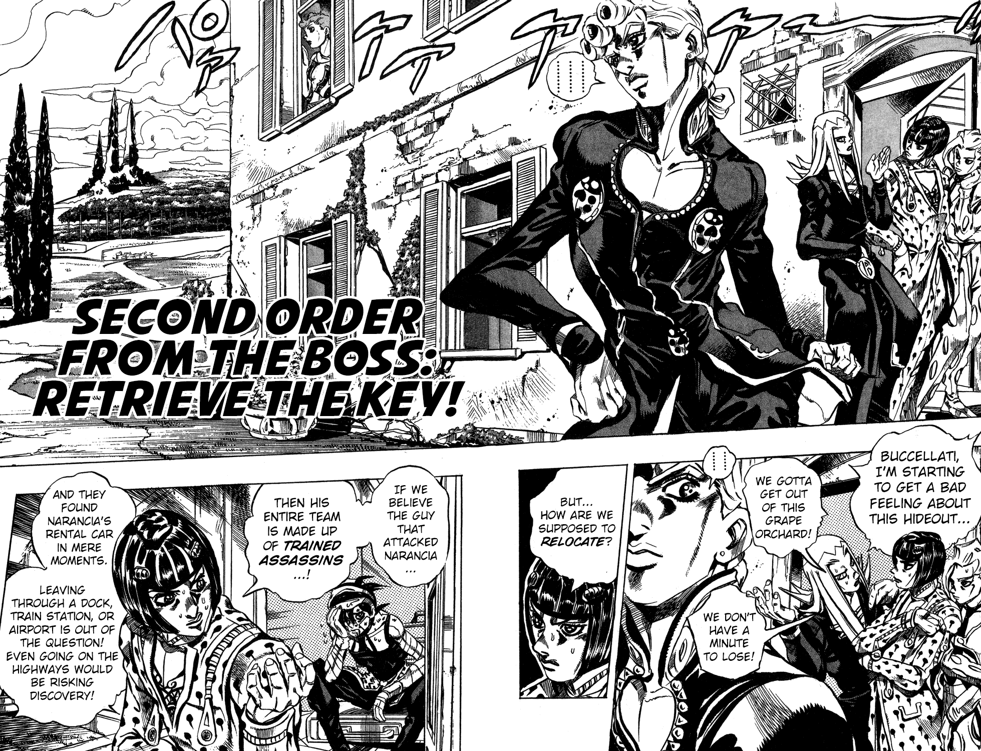 Jojo's Bizarre Adventure Part 5 - Vento Aureo - Vol.5 Chapter 39: Second Order From The Boss: Retrieve The Key!