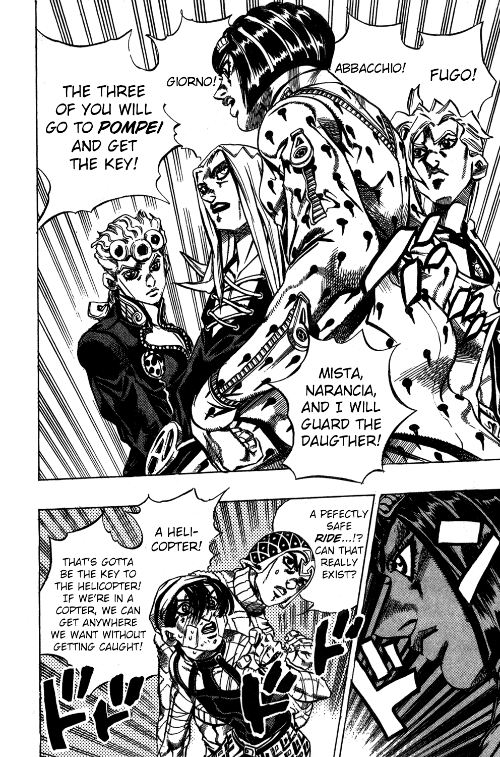 Jojo's Bizarre Adventure Part 5 - Vento Aureo - Vol.5 Chapter 39: Second Order From The Boss: Retrieve The Key!