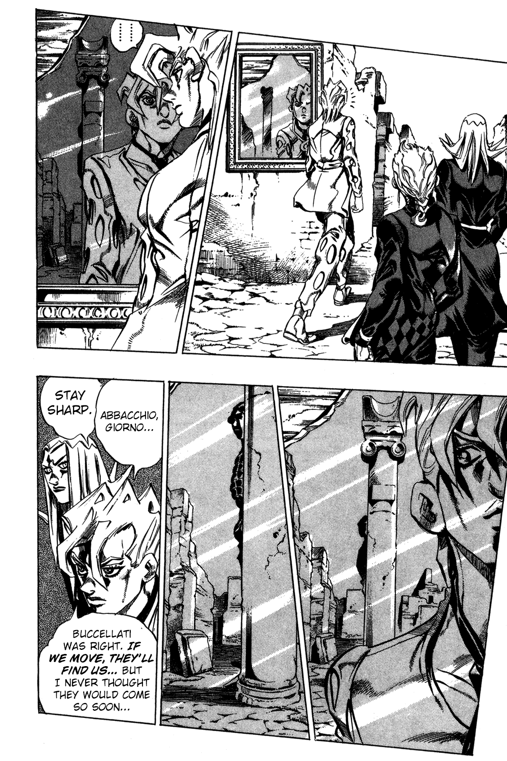 Jojo's Bizarre Adventure Part 5 - Vento Aureo - Vol.5 Chapter 39: Second Order From The Boss: Retrieve The Key!