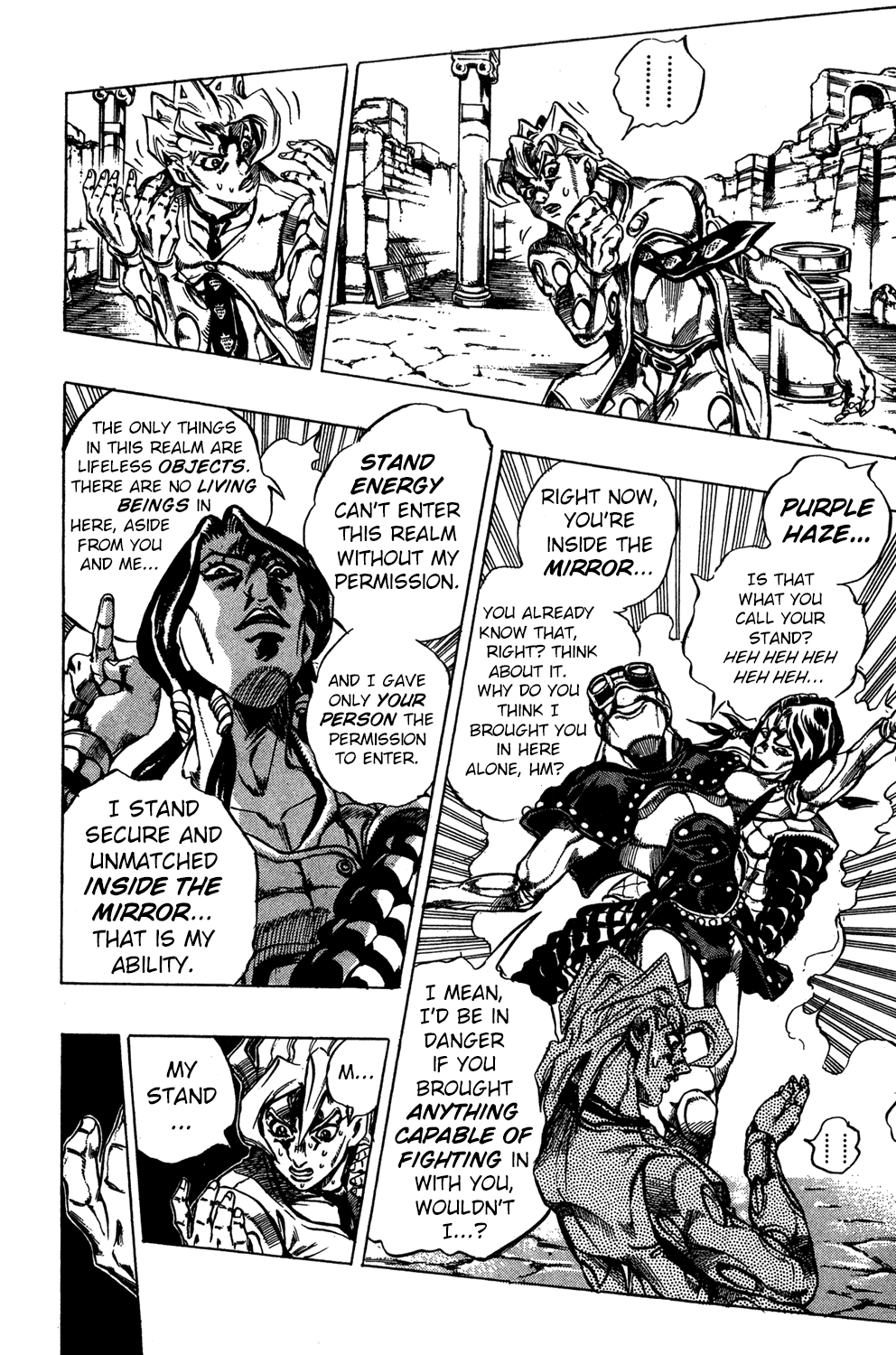 Jojo's Bizarre Adventure Part 5 - Vento Aureo - Vol.5 Chapter 41: Man In The Mirror And Purple Haze Part 2